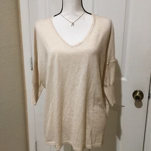 MNG BASICS MANGO V-Neck Oversized Thin Sweater